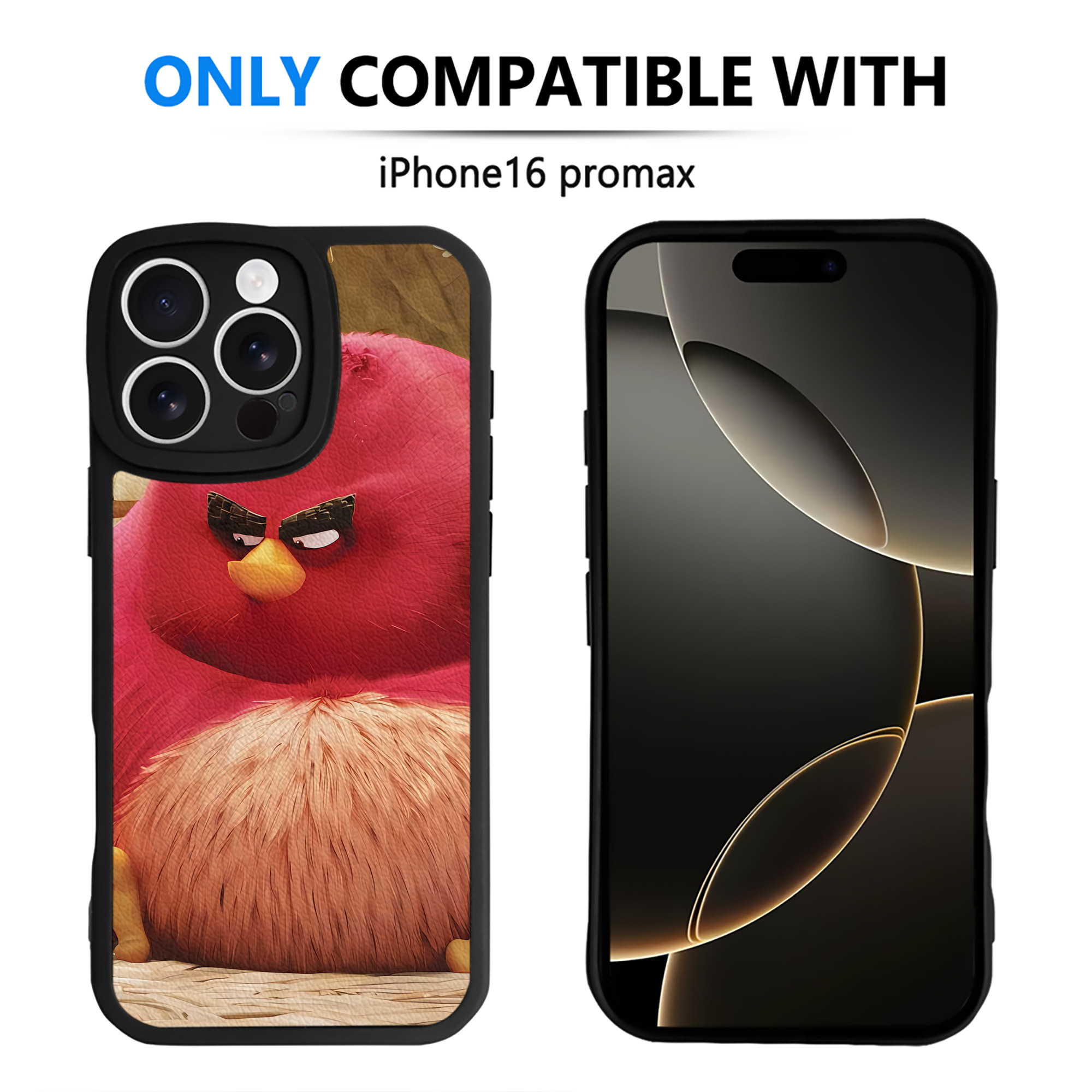 （画像用） Angry Birds アングリーバード 【iPhone 16シリーズ対応】シリコンスマホケース（レザー調） 材質：シリコン